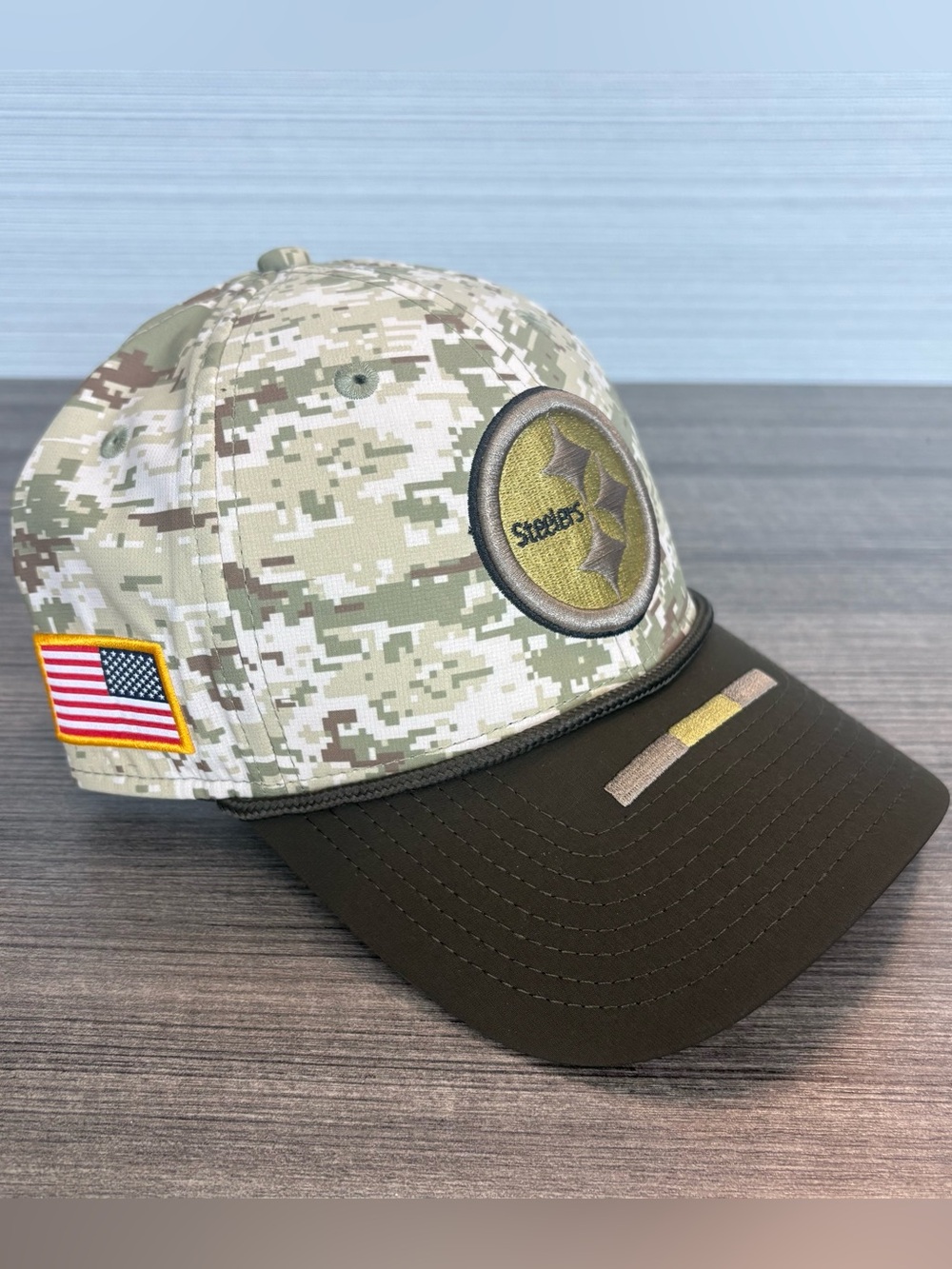 New Era Pittsburgh Steelers Salute to Service 39THIRTY M/L Camo Hat Military NFL